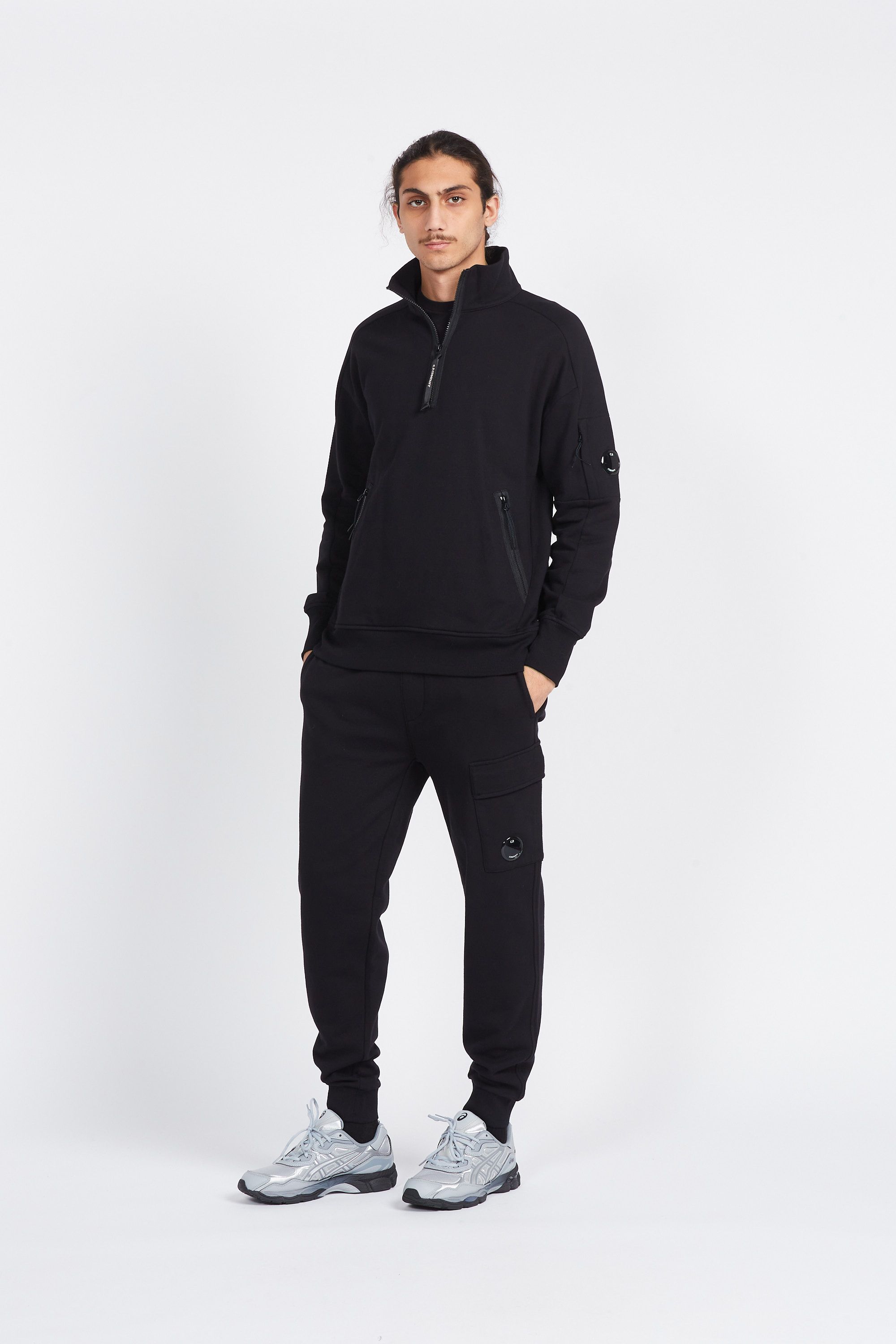 C.P. COMPANY Sweat DIAGONAL RAISED FLEECE Noir