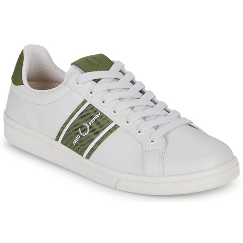 Fred Perry - B721 LEA GRAPHIC BRAND MESH - Porcelaine / Olive