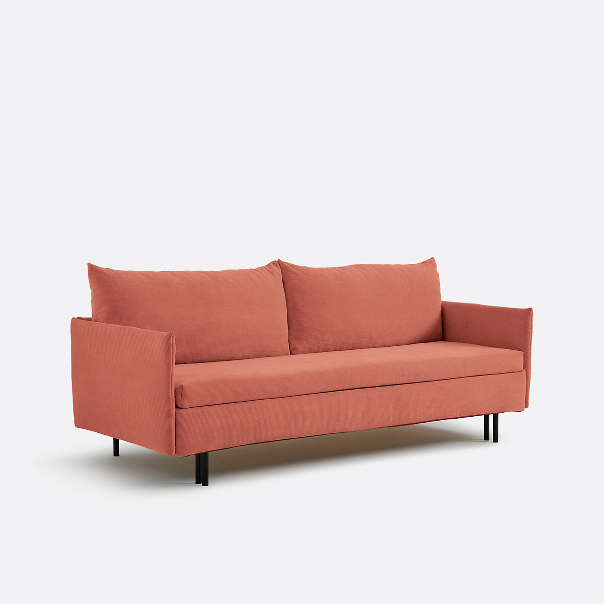 LA REDOUTE INTERIEURS<br>Sofá-cama de veludo cotelê fino, ZOFT