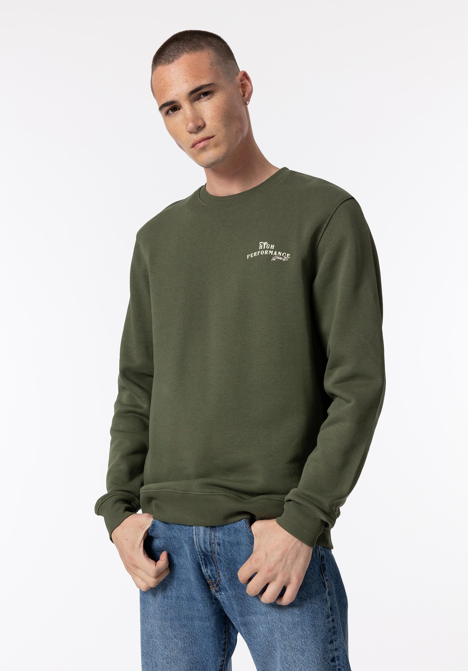 Sweatshirt com Estampado e Bordado Frontal