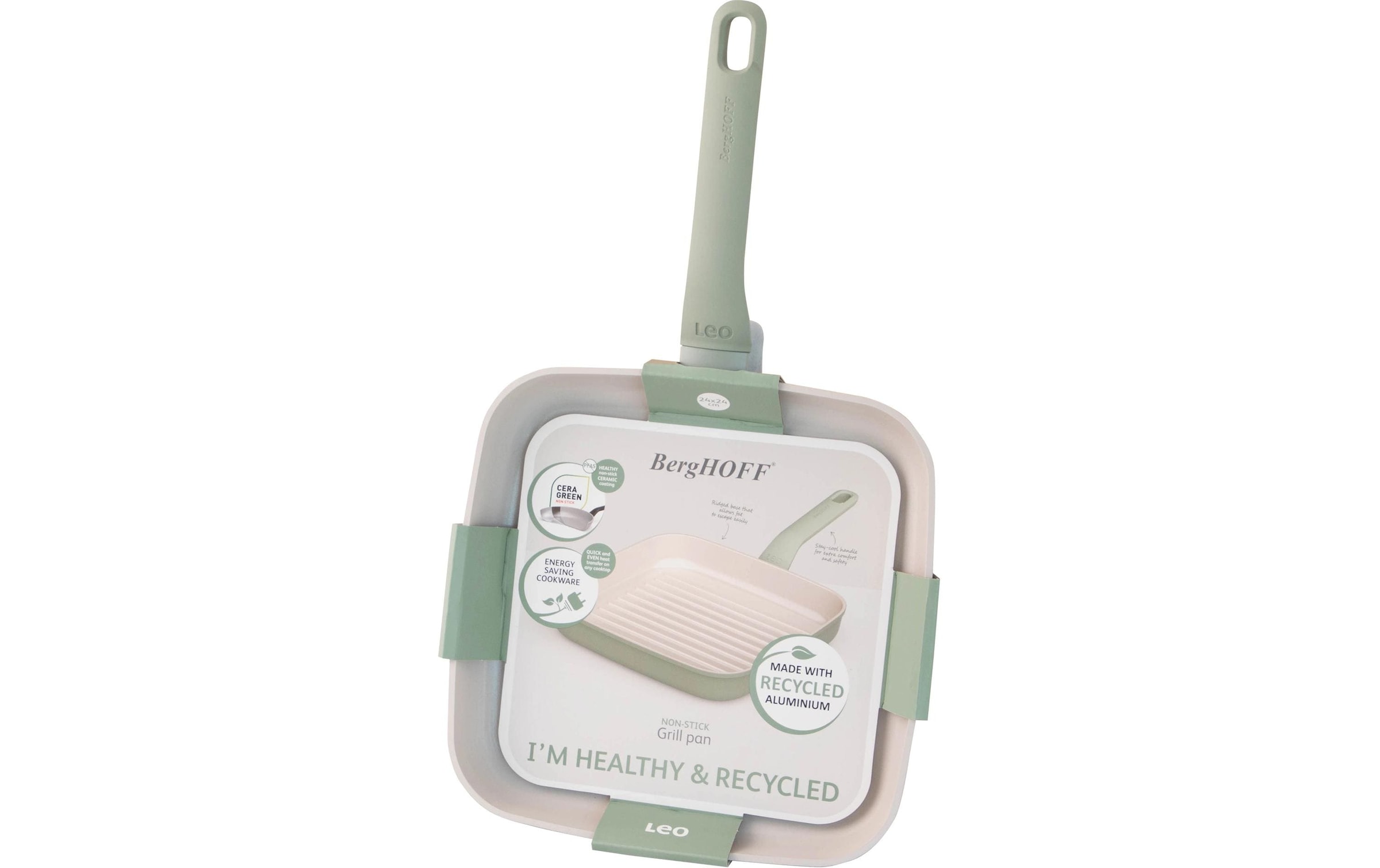 BergHOFF Grillpfanne »Leo Balance Sage 28 cm« Aluminium