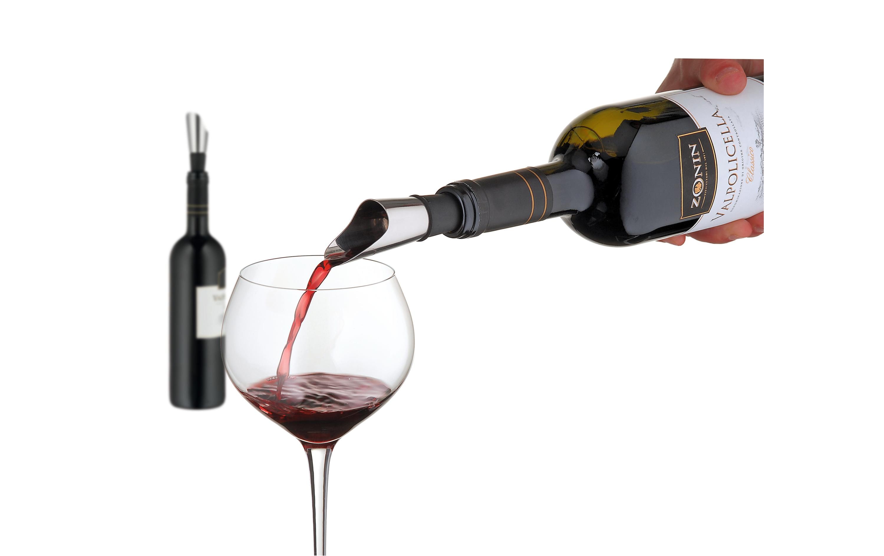 Weinausgiesser Vino 1 Stück, Schwarz/SilberAccessoire für Weinliebhaber