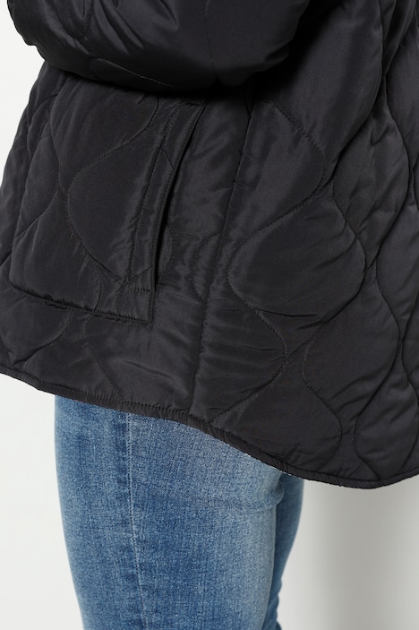 Stepp-Wendejacke, Stepp in Farbe/Blumen, Collegekragen, Langarm
