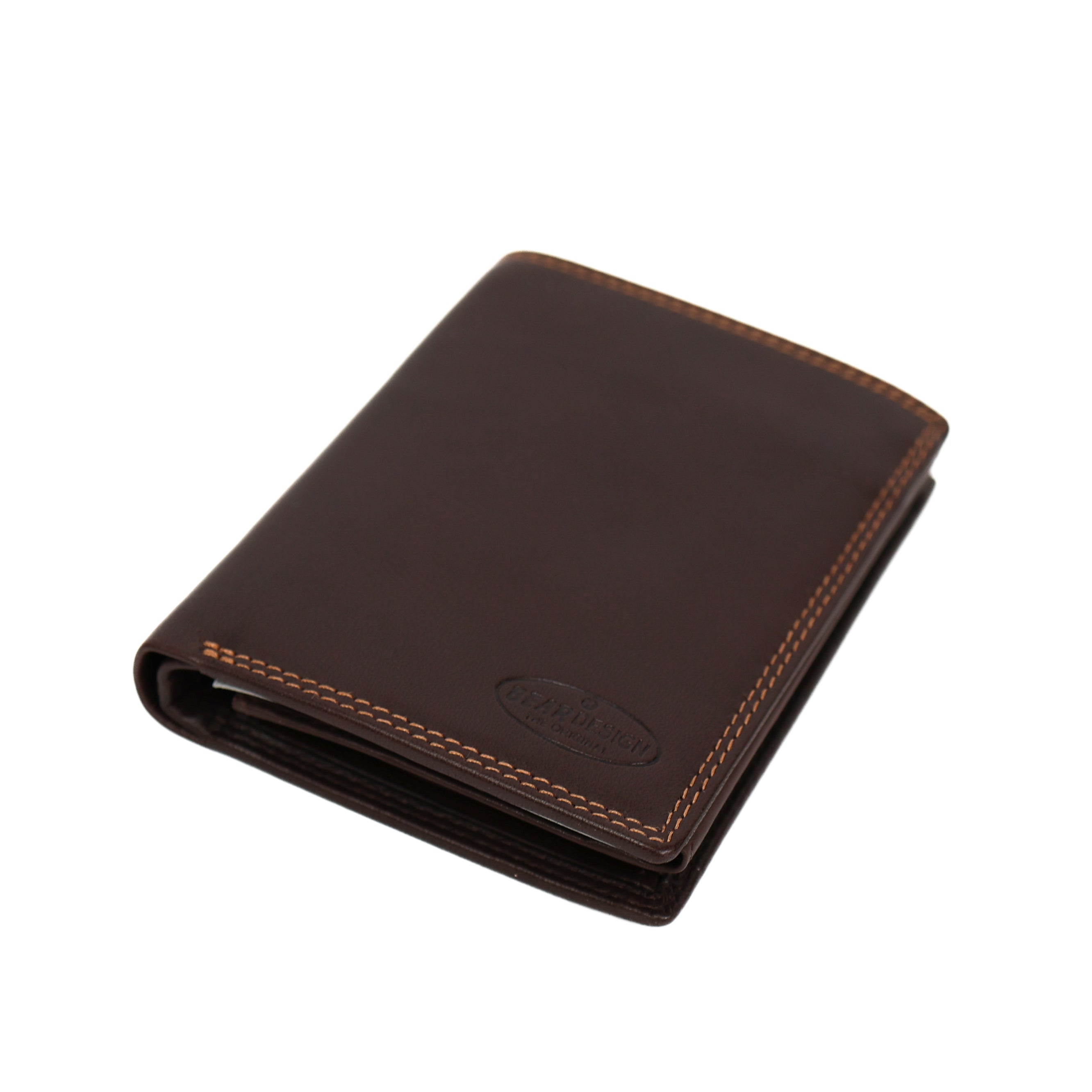 Hoge billfold 'Klaas' donkerbruin Donkerbruin