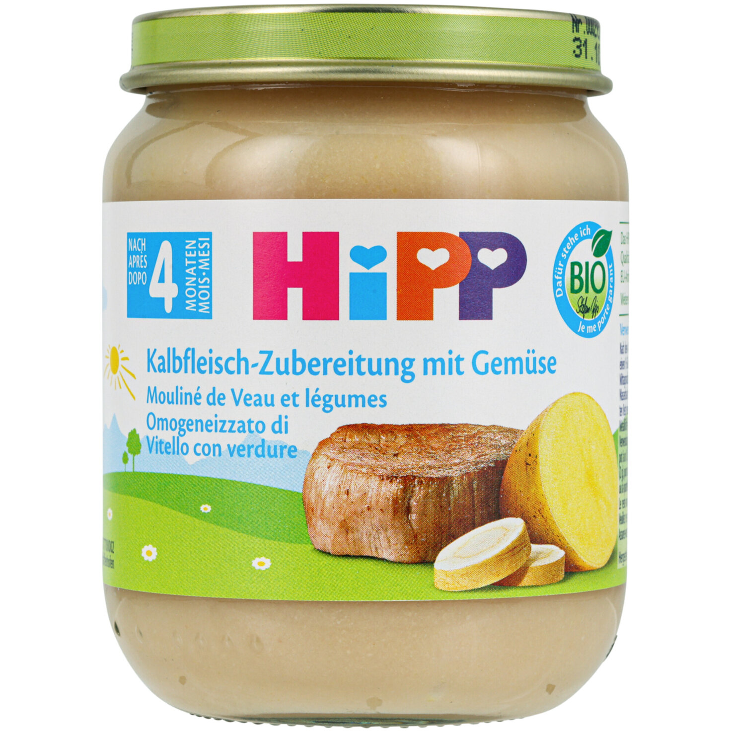 Hipp Kalbfleisch mit Gemüse 4+ Monate