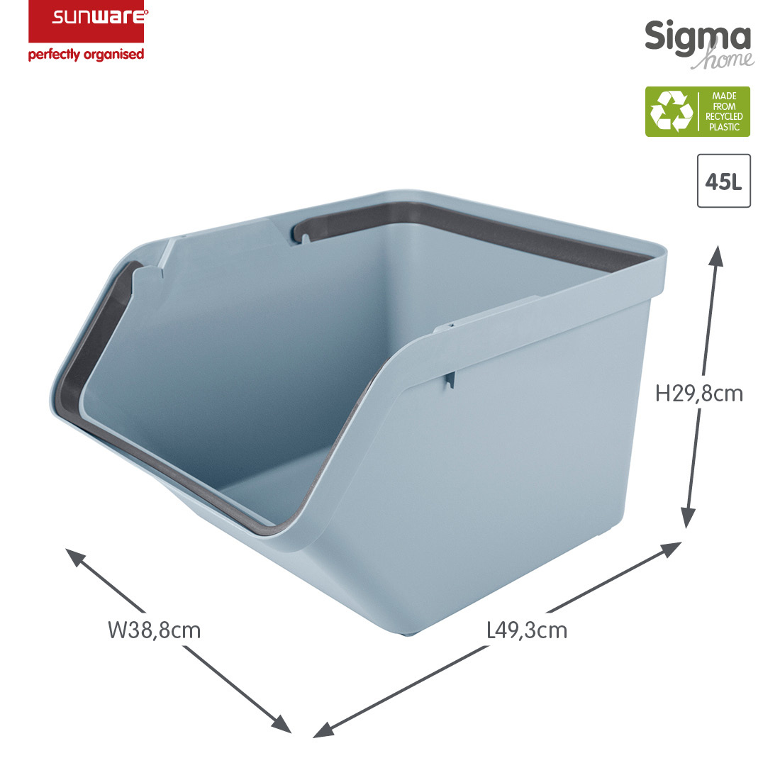 Sunware Sigma home 45 liter sorteer unit - Blue