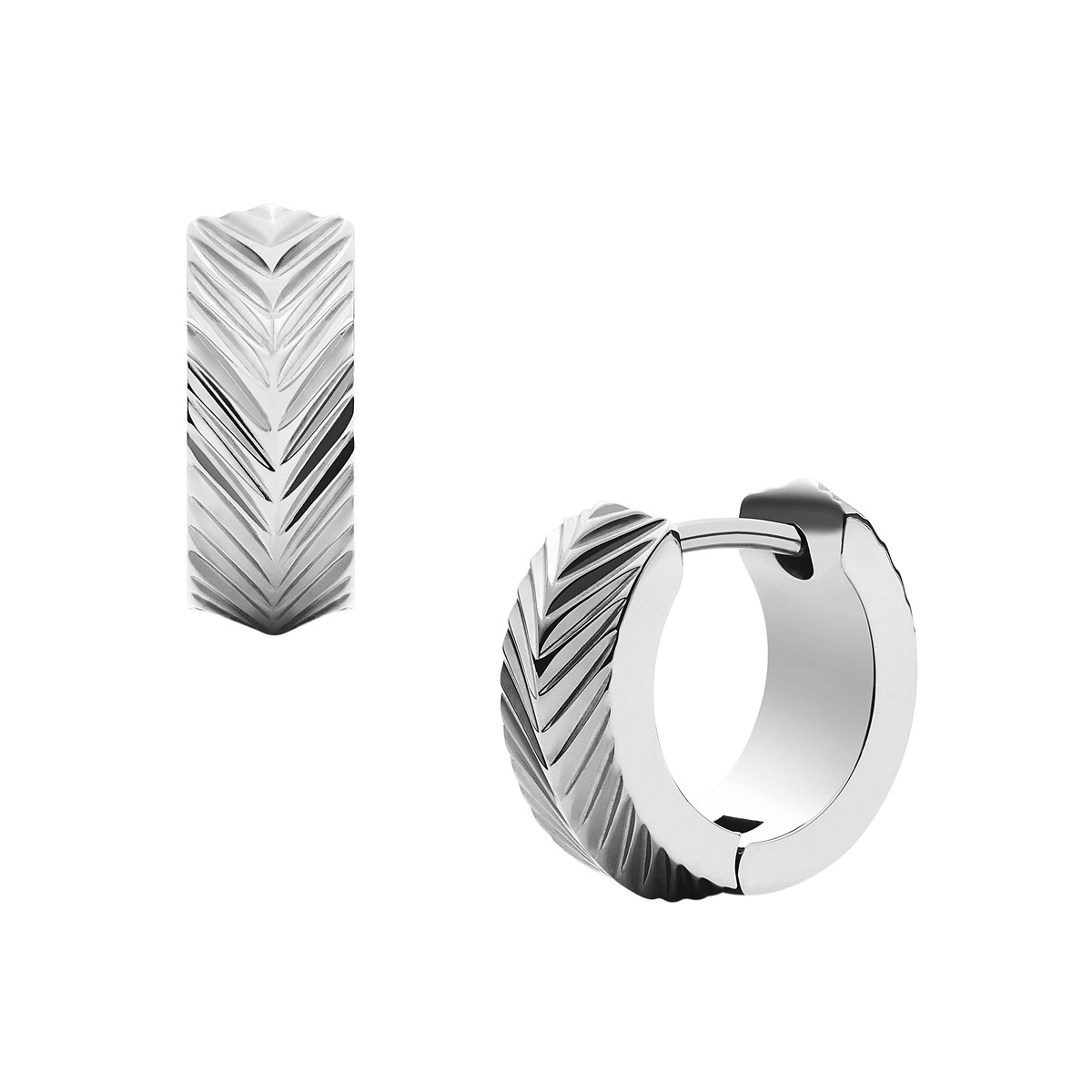 Boucles d'oreilles FOSSIL Harlow acier inoxydable.