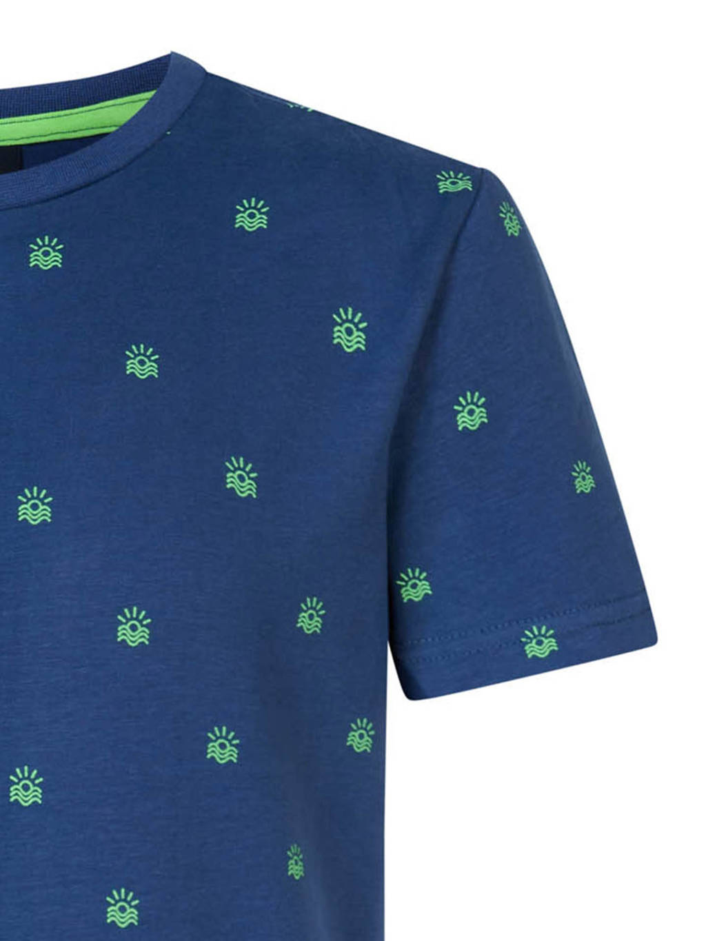 Petrol Industries T-shirt met all over print blauw