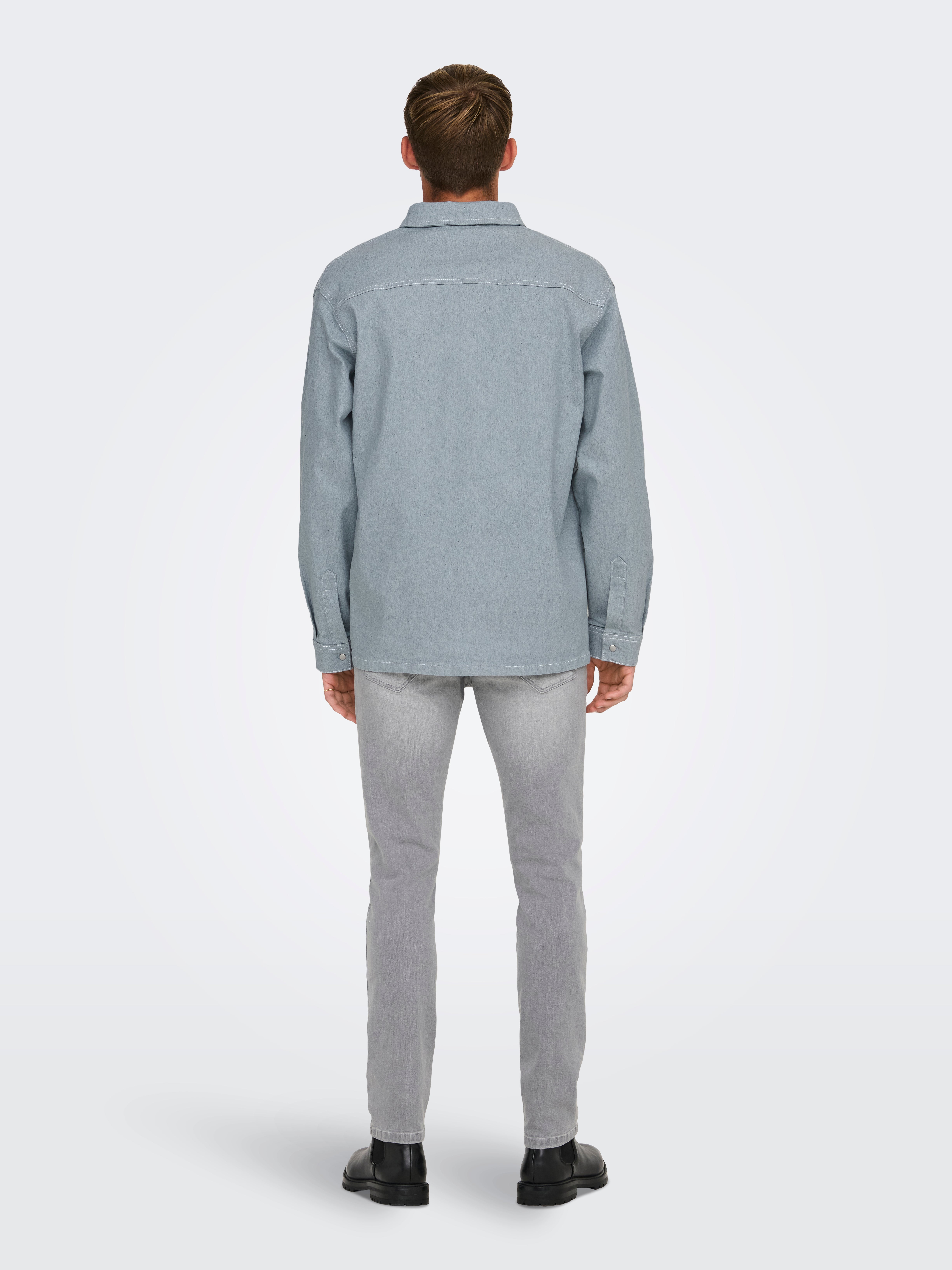 ONSDAGO Jeanshemd Light Grey Denim