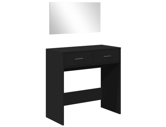 VIDAXL - Coiffeuse avec miroir noir 80x39x80 cm