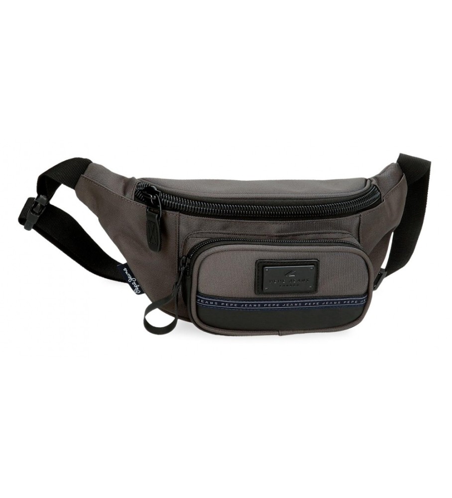 Pochete Pepe Jeans Iron com bolso frontal cinza