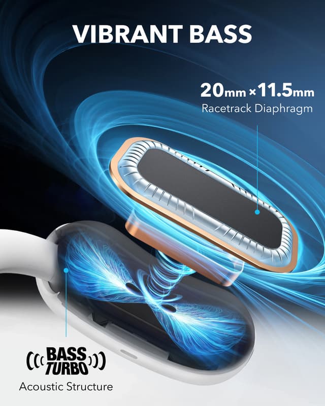 Soundcore AeroFit 2 true wireless in-ear-hovedtelefoner (hvid)