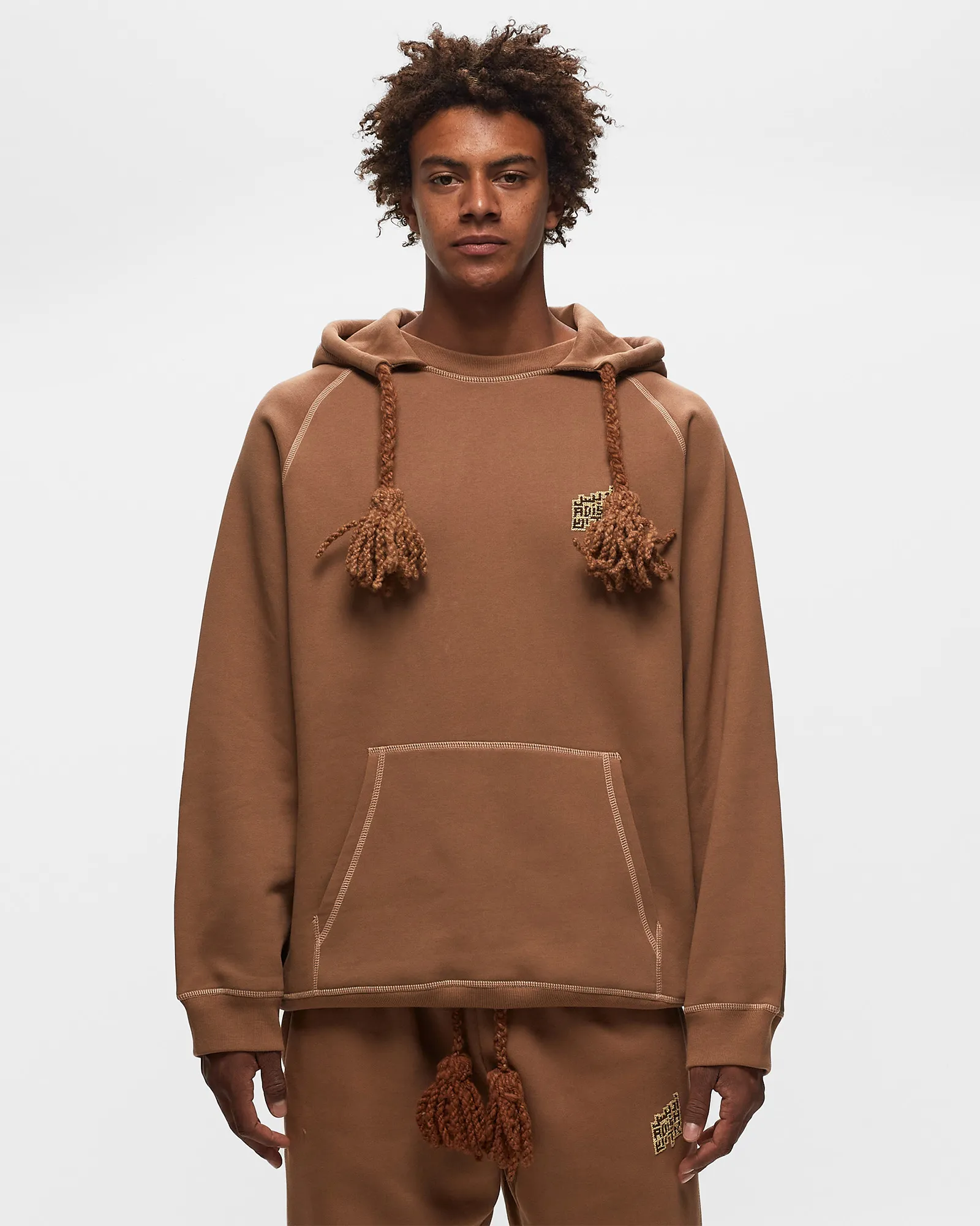 ADISH Tatreez Logo Contrast Stitched Lakiya Hoodie