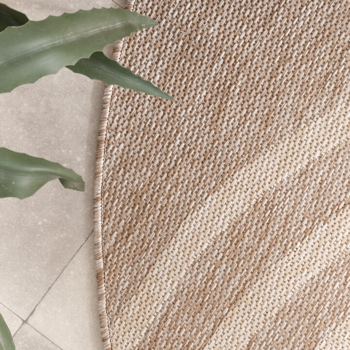 Rond In- & Outdoor vloerkleed - Sierra Arches Beige/Creme