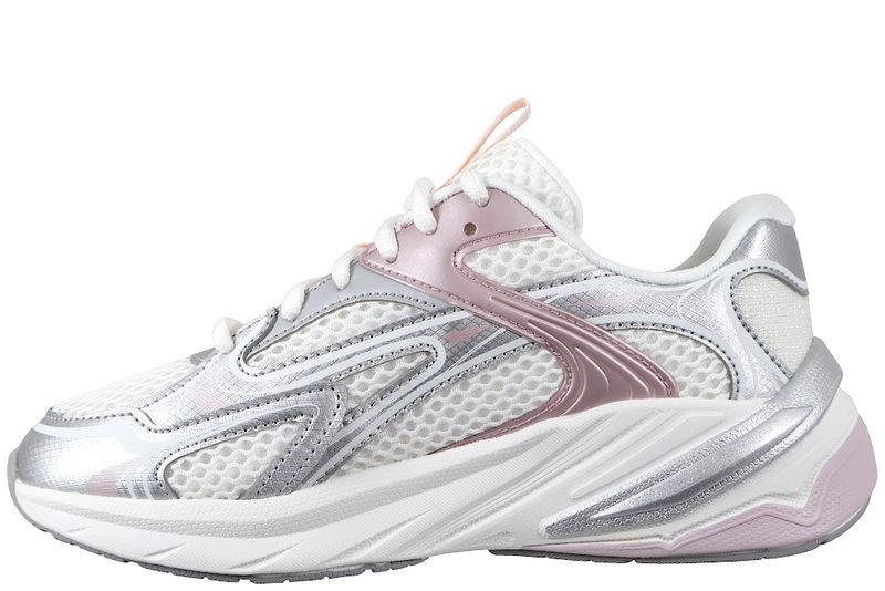 SKECHERS S2K WHITE PINK SILVER SNEAKER