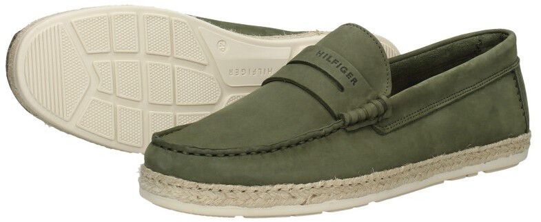 Tommy Hilfiger Jute Nubuck Mocassin groen