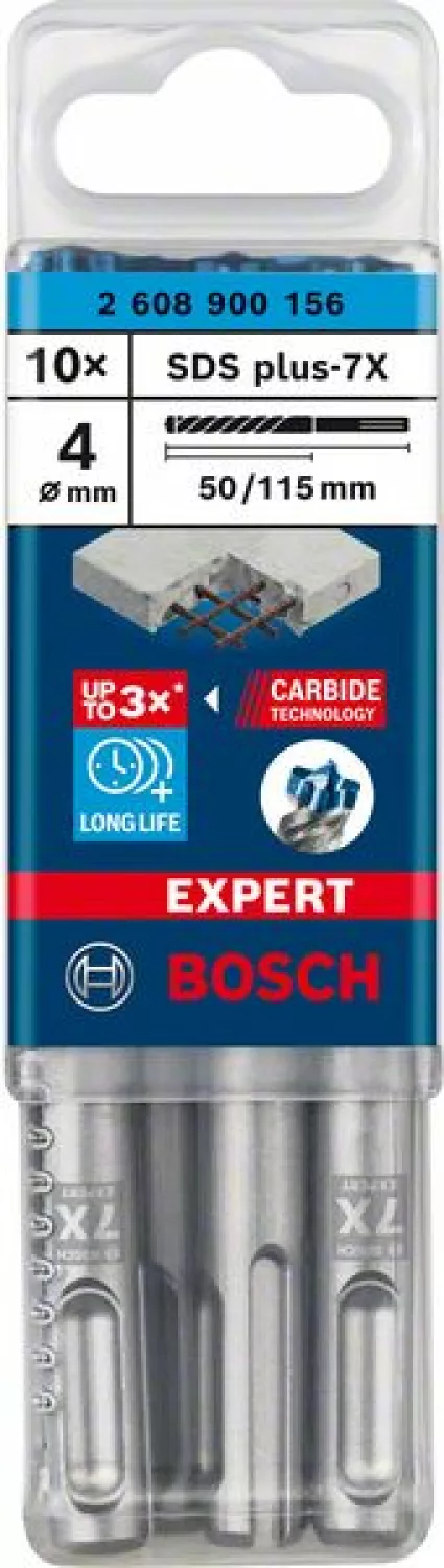 Bosch 2608900156 EXPERT SDS plus-7X Hamerboor - 4x50x115mm (10st)