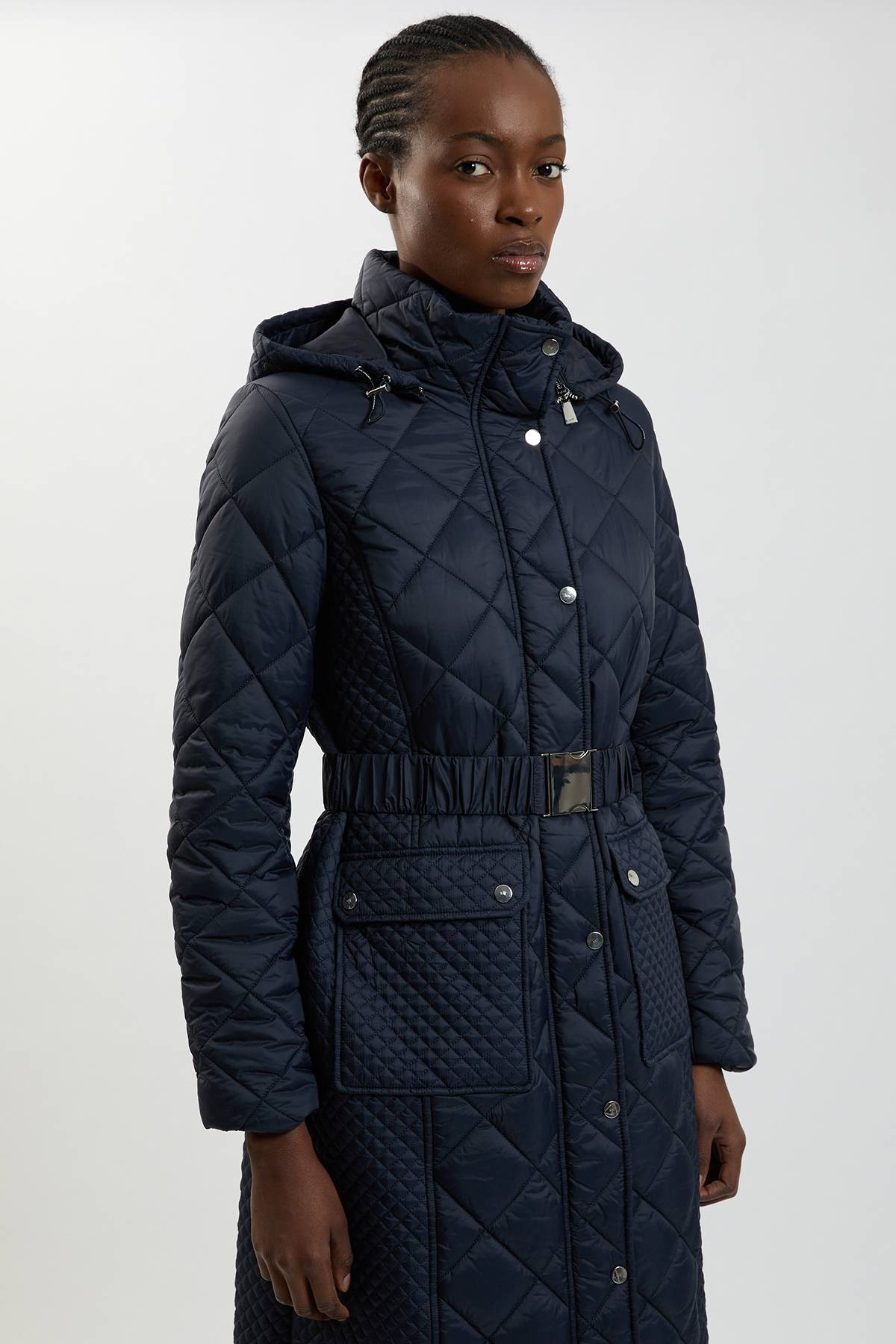 KarenMillen Manteau Long Matelassé à Casynthétiqueche