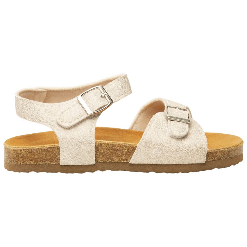Sandales argentées pour fille - Gris chiné