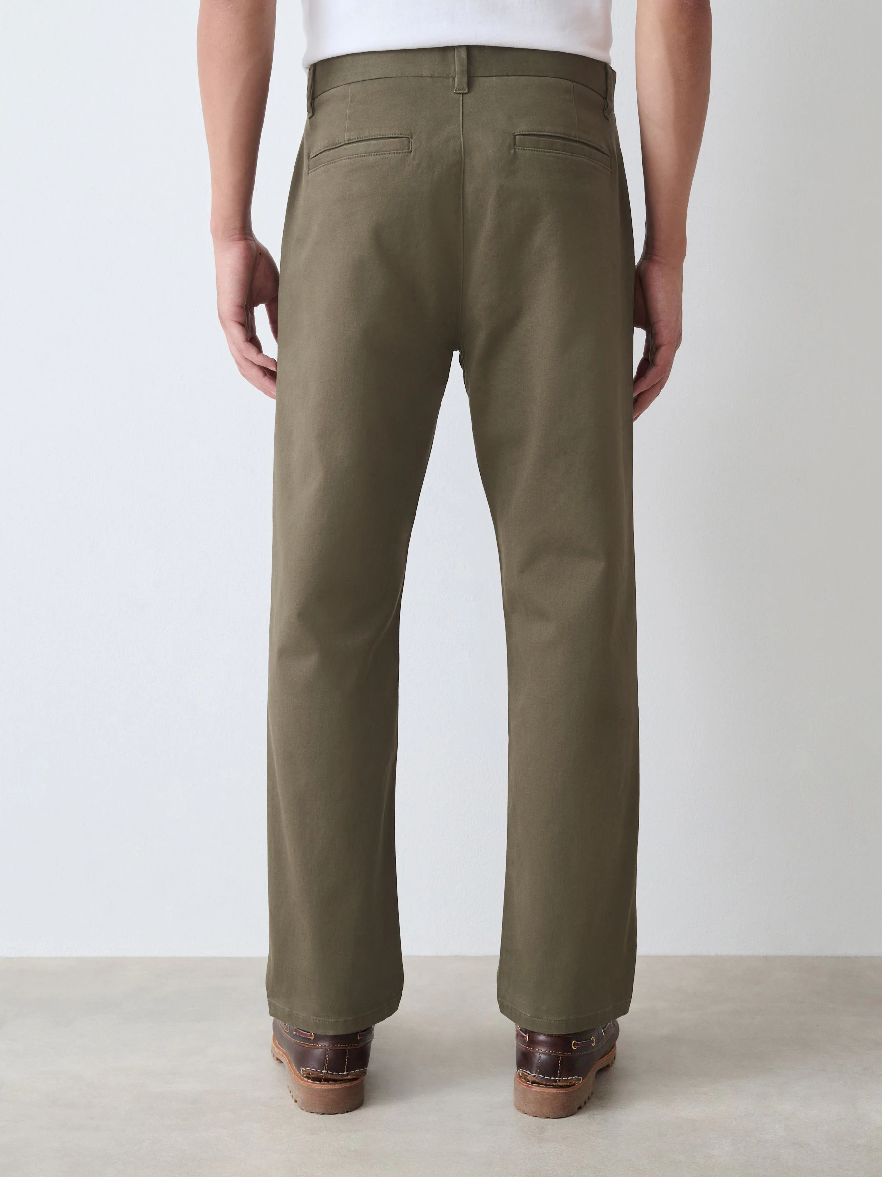 Olijfgroen - Straight fit - Stretchy chino