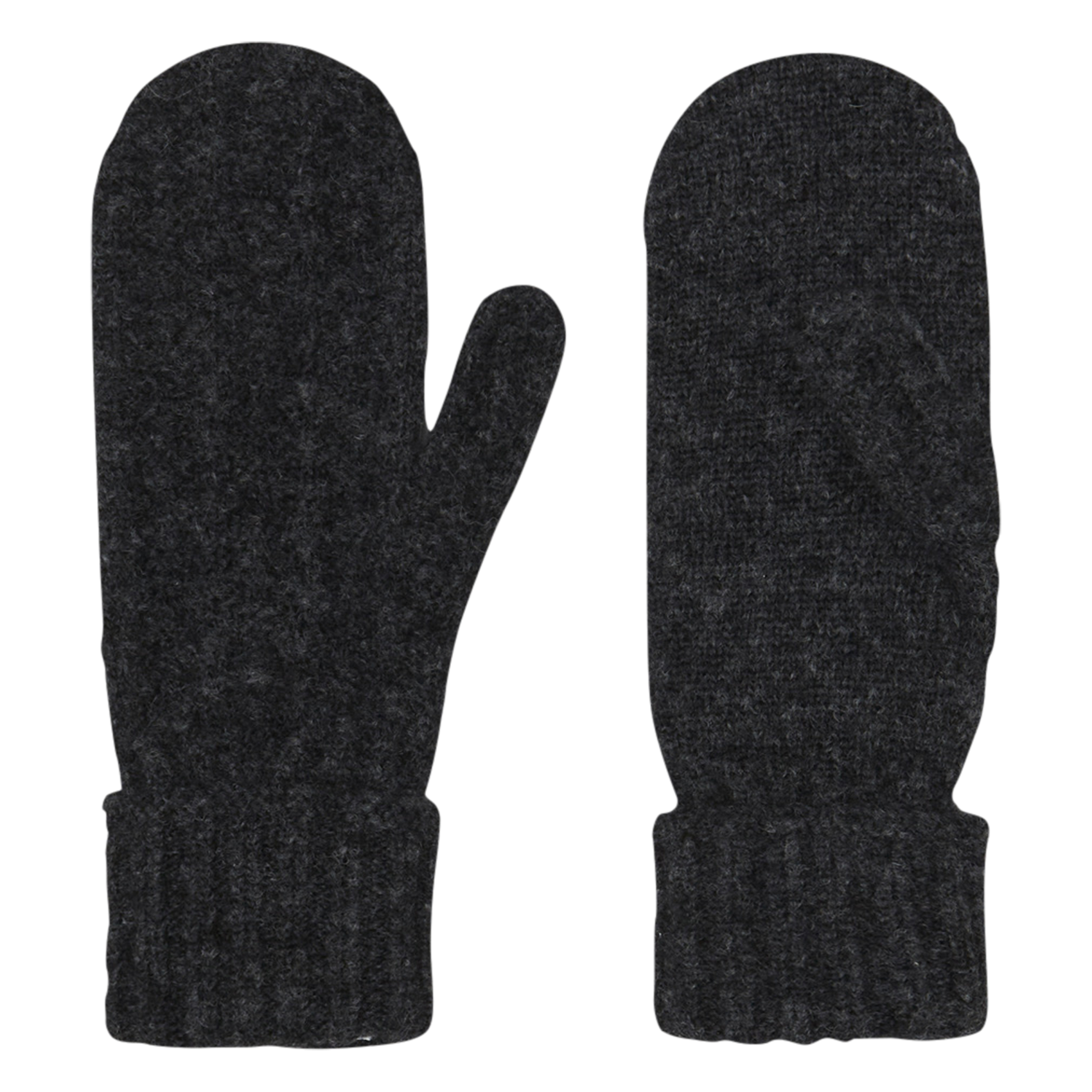CABLE - Gants en maille de laine mélangée| Gris
