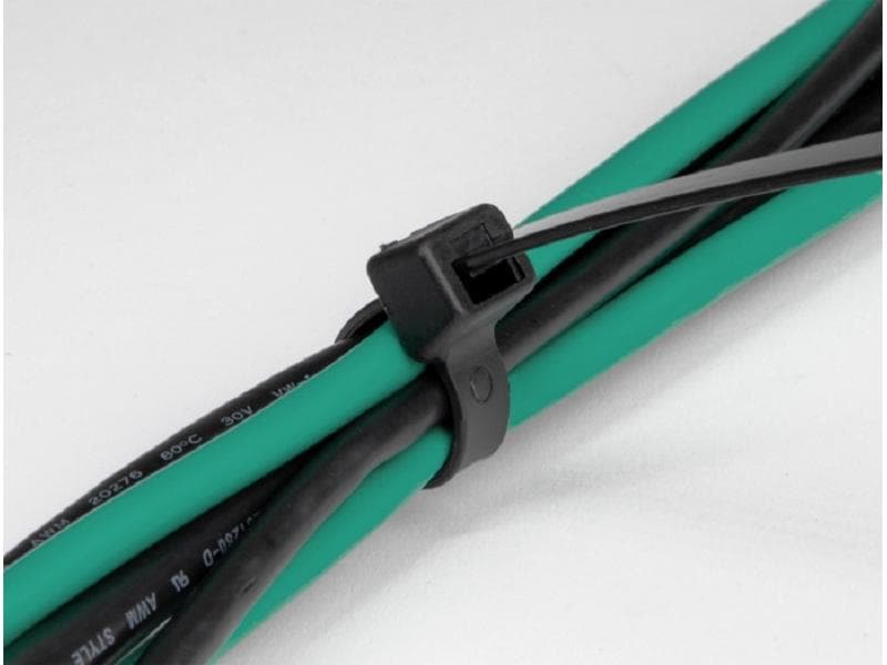 Delock Kabelbinder Schwarz 100 mm x 2.5 mm, 100 Stück Kabelbinder kältebeständig