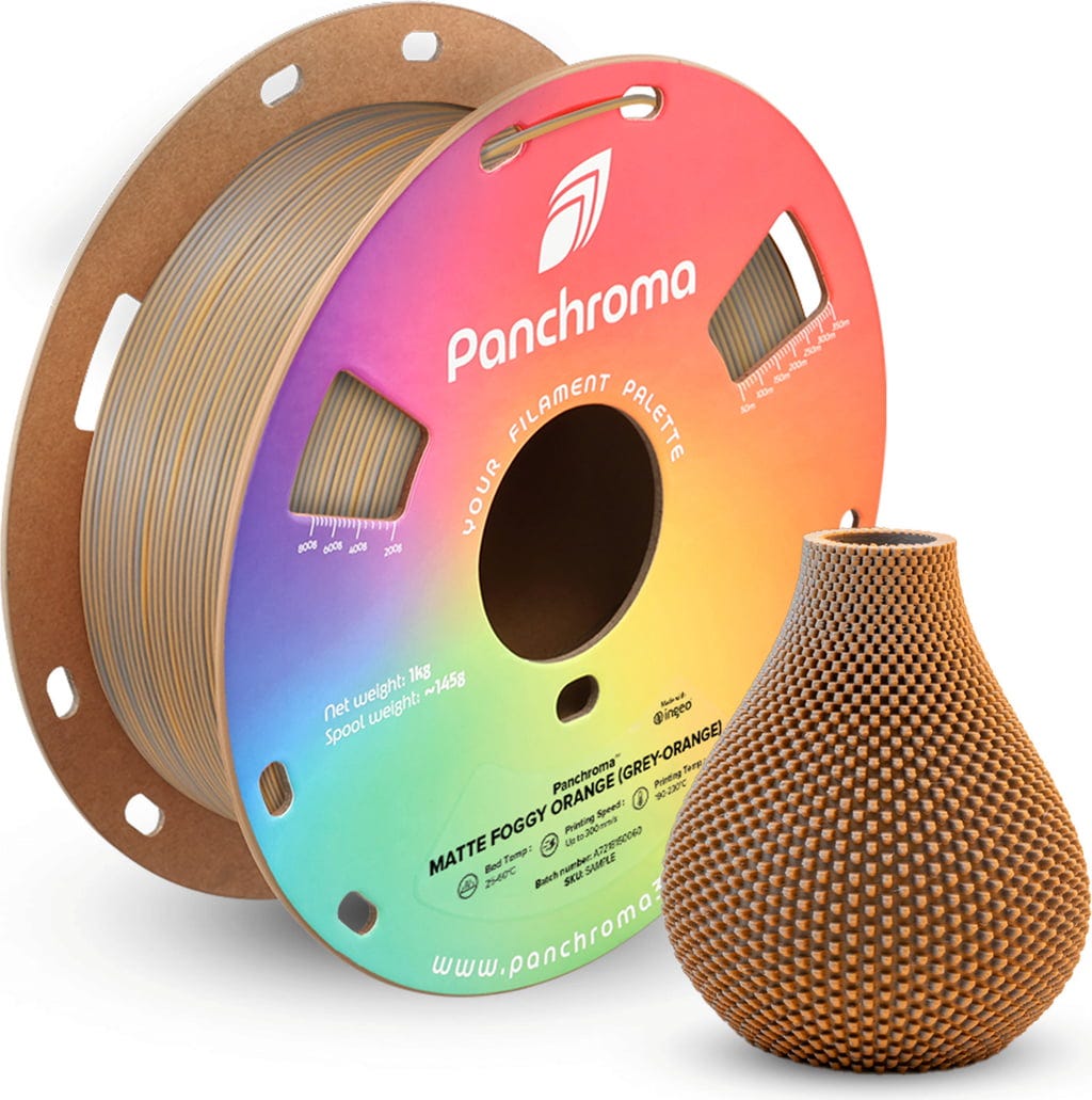 Polymaker  Panchroma™ PLA Dual Matte Foggy Orange (Grey-Orange), 1,75 mm / 1000 g    Zwei Farben, ein Meisterwerk in Foggy Orange