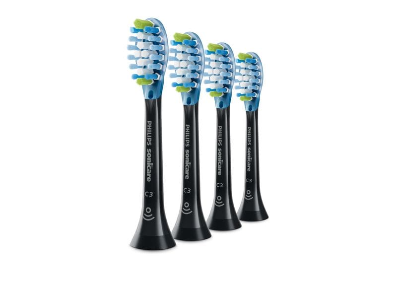 Philips Zahnbürstenkopf C3 Prem. Plaque Defense HX9044/33 4 Ersatzbürsten für Philips Sonicare Schallzahnbürsten