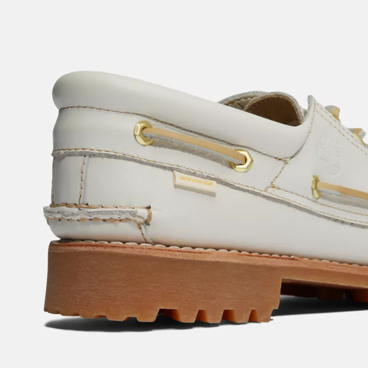 Timberland x Aimé Leon Dore Authentics Sapato Náutico de Três Ilhós Masculino na Cor Branca