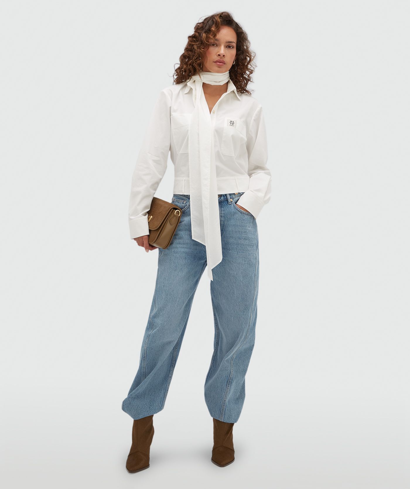 JV-ODELL regular fit blouse - off white
