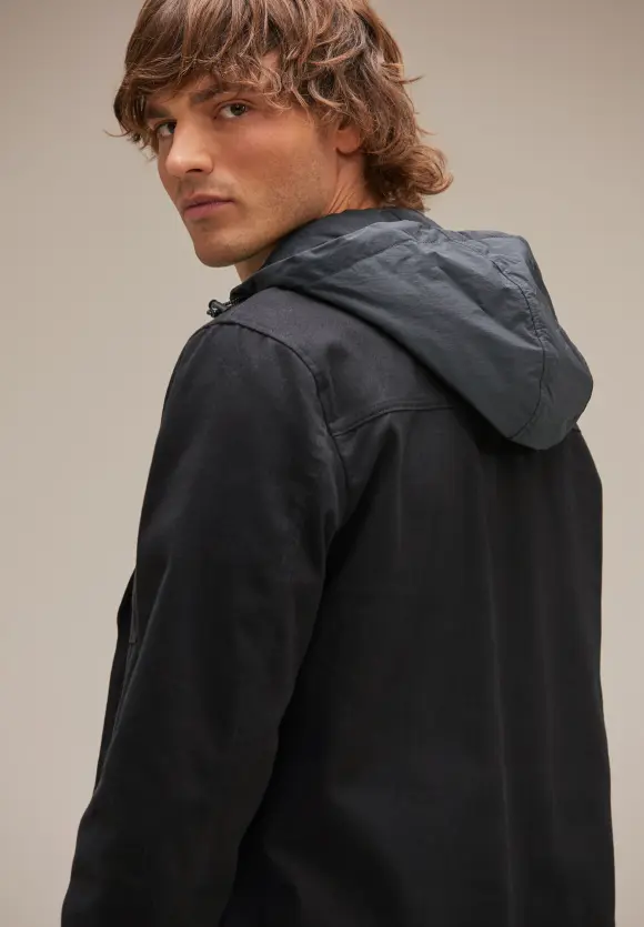 Blazer mit Kapuze - Black