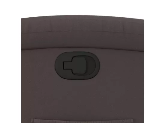 Fauteuil inclinable marron foncé cuir véritable