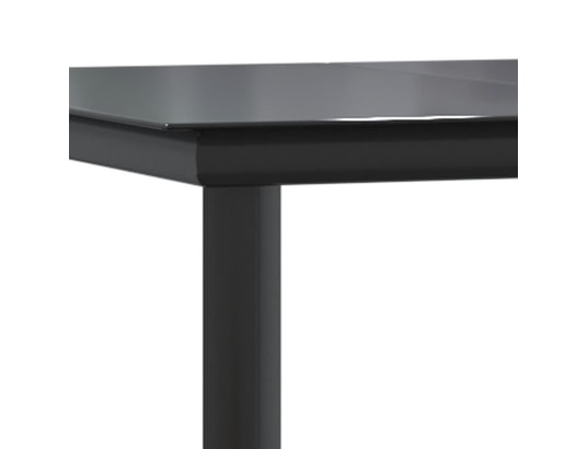 LES TENDANCES - Ensemble table et chaises de jardin-noir-8 places-451636
