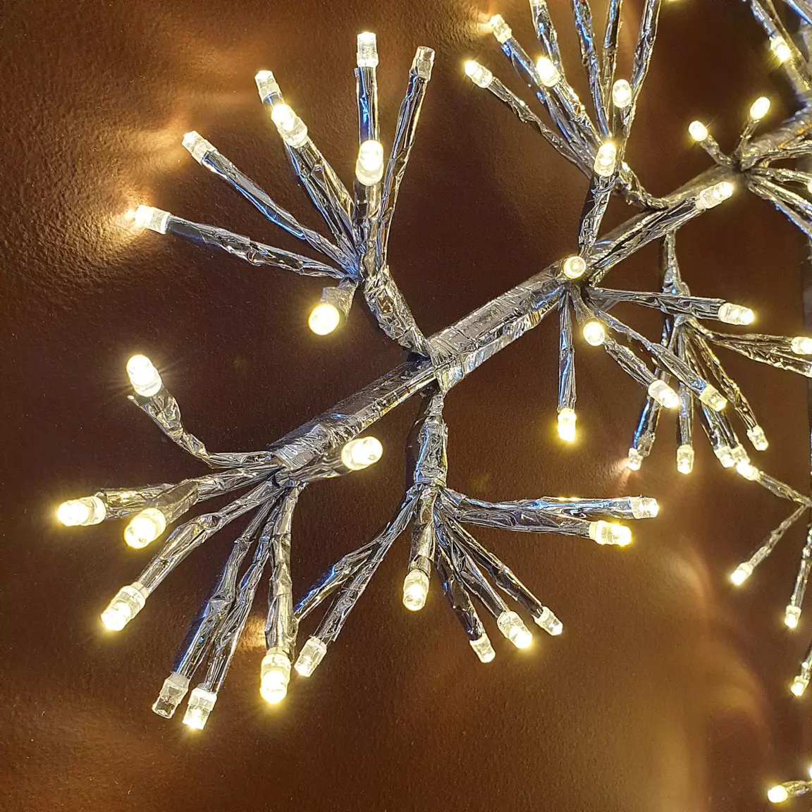 Flocon de Noël lumineux 336 LED (H78 cm) Flash Blanc chaud