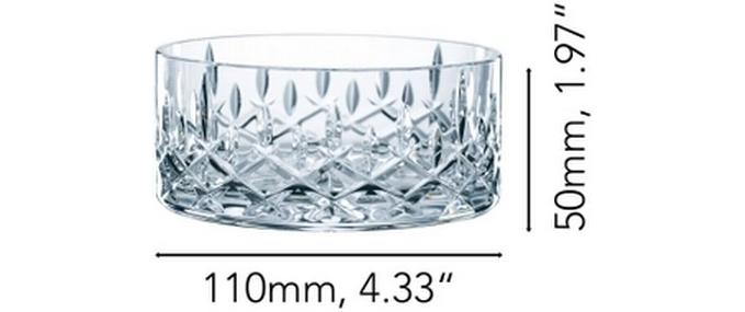 Schale Noblesse, 2 StückKristallglas Schüsselset mit Rautenmuster, 2-teilig