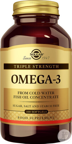 Solgar Omega-3 Huile de Poisson Triple Strength 100 Gélules