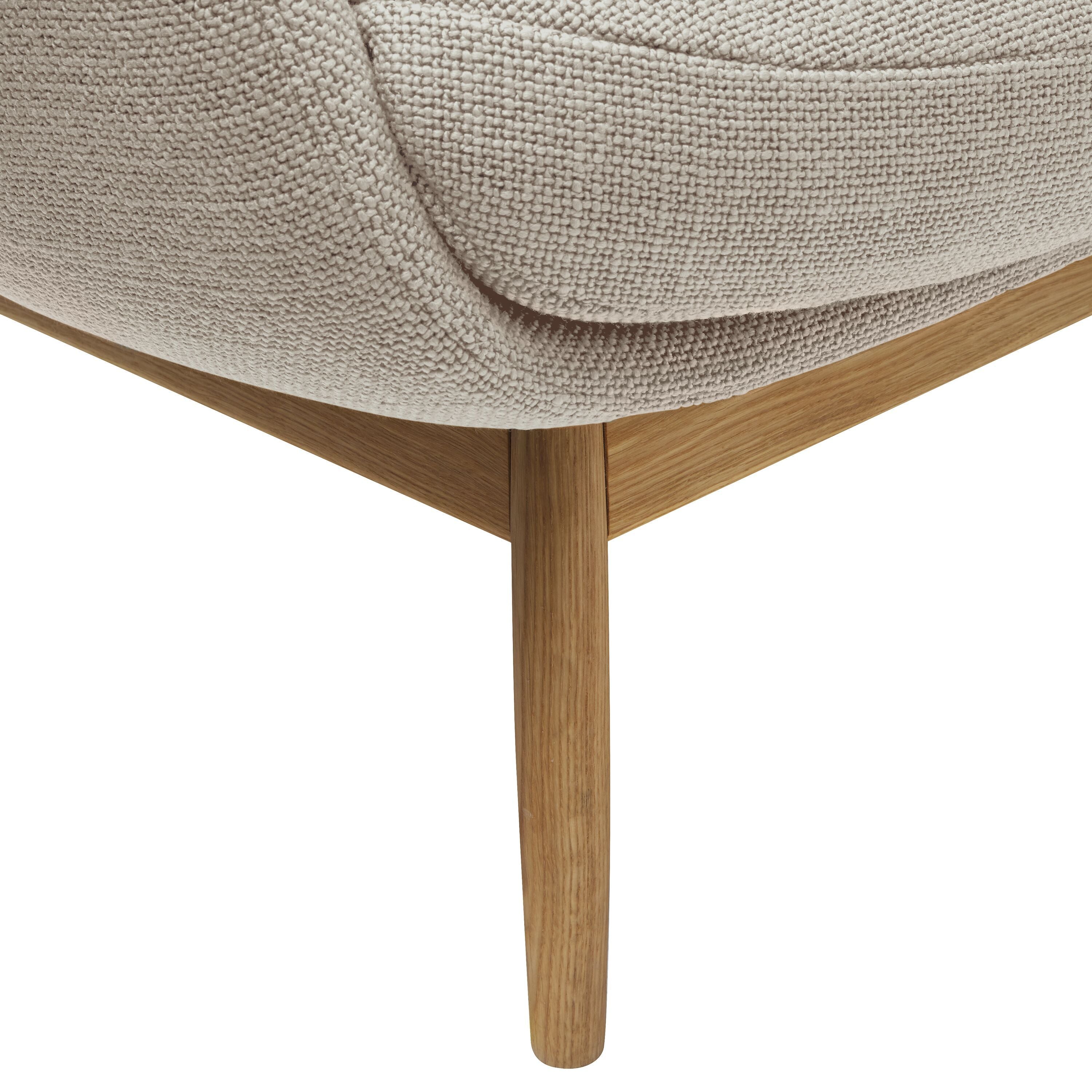 FRITZ Hocker - Beige / B: 93.0 cm x T: 90.0 cm x H: 102.0 cm