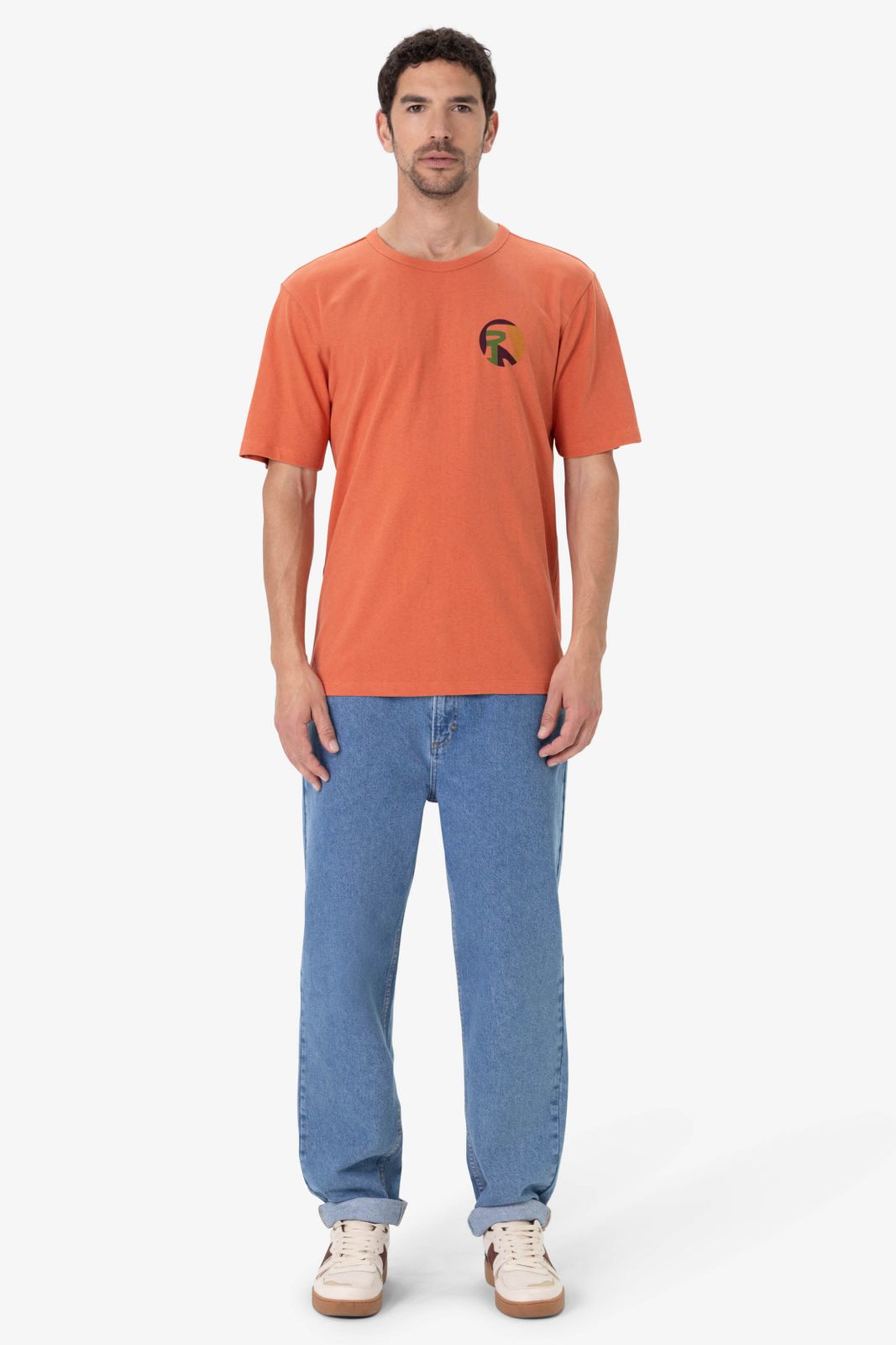 Oranje T-shirt met artwork