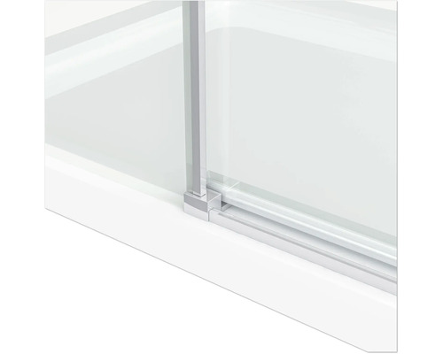 form&style schuifdeur MODENA 100 cm profiel chroom helder glas vuilafstotende glascoating deurscharnier links