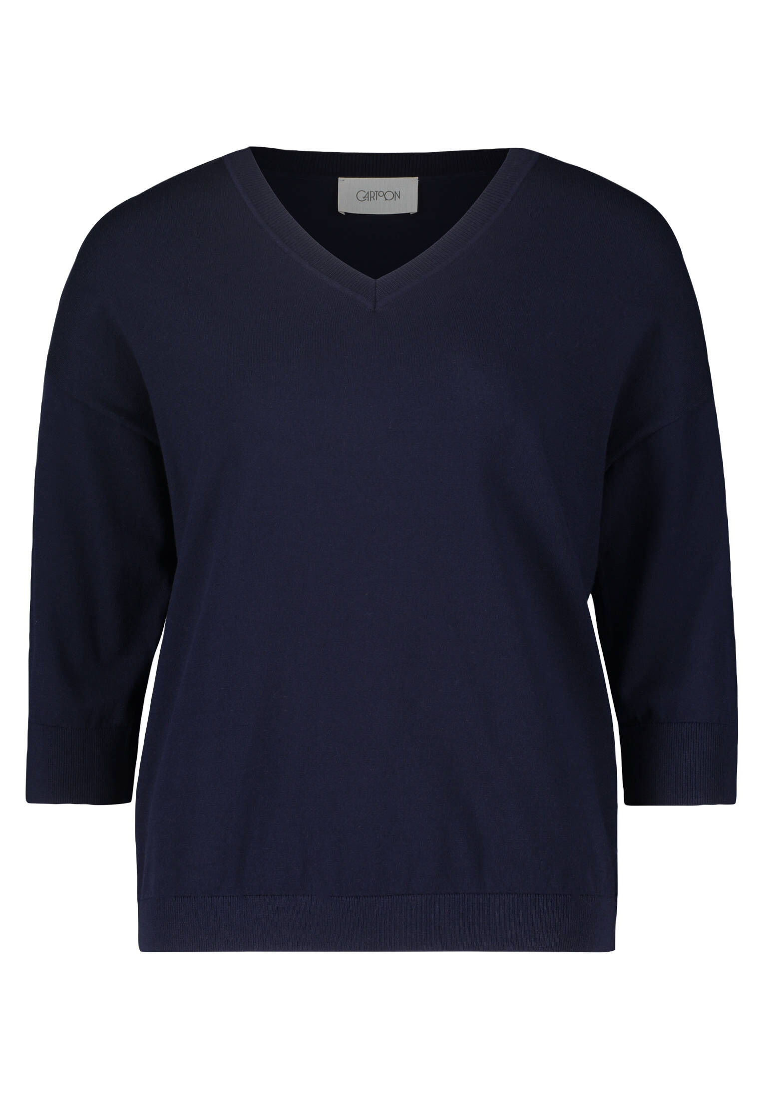 Cartoon| Damen Strickpullover mit V-Ausschnitt