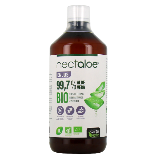 Santé verte Nectaloe Jus à boire 99,7% d'Aloe Vera