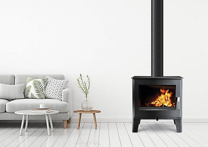 Poêle à bois en fonte Supra Ario noir en fonte 7kW 170m²