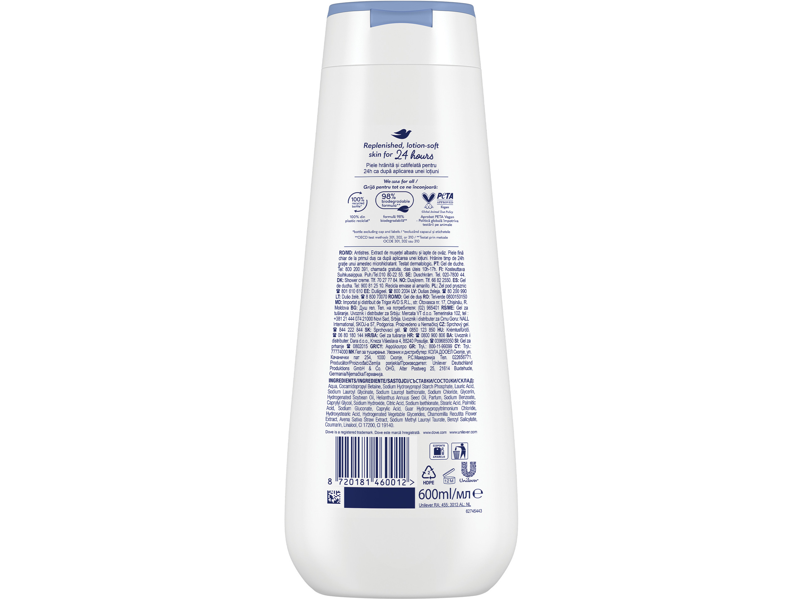 GEL BANHO DOVE ADVANCED ANTI STRESS 600ML
