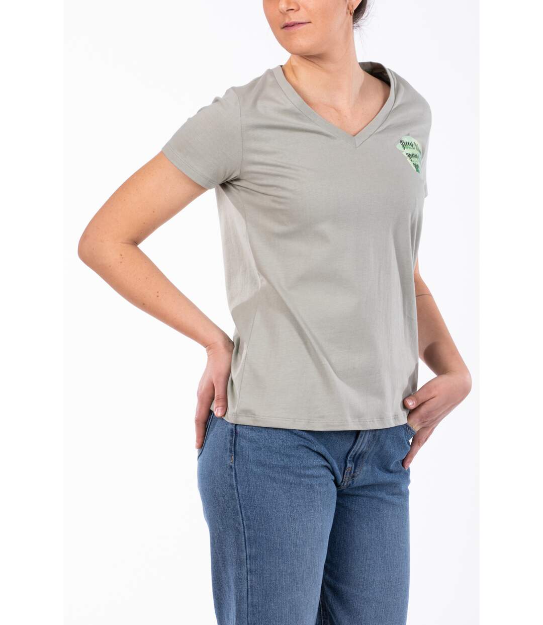 T-shirt coton bio NUNZIA9 KAKI
