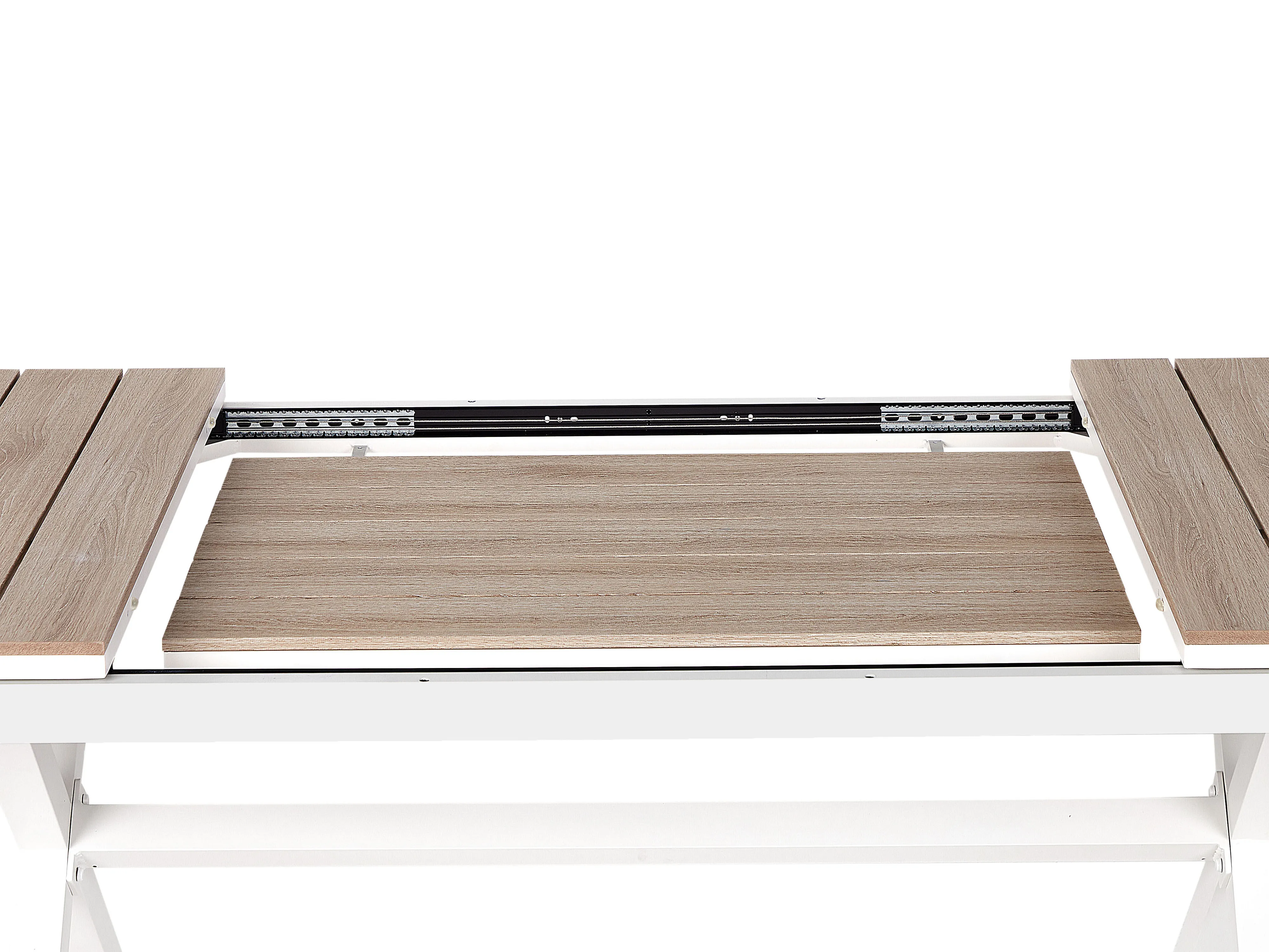Uitschuifbare tuintafel FANES 184/242 cm 90 cm Metaal Wit