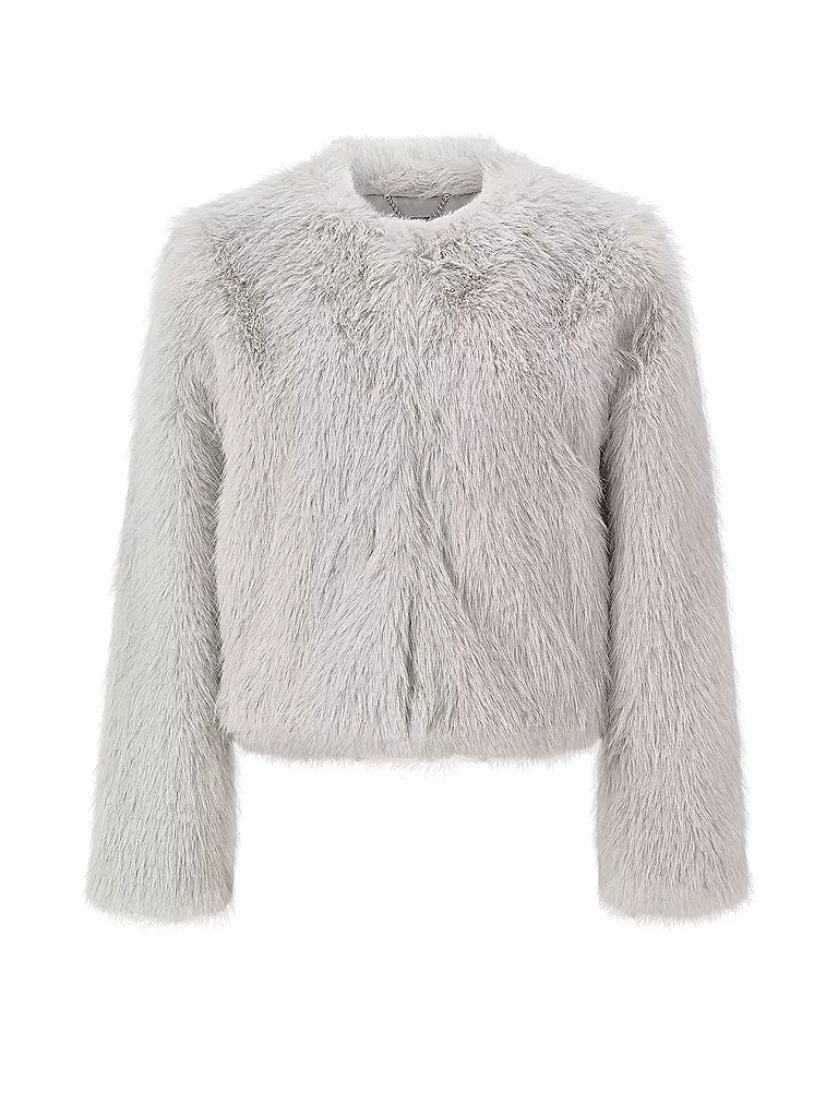RICH & ROYAL Jacke in Felloptik silber