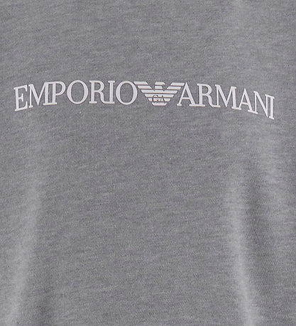 Emporio Armani Sweatshirt - Grau Meliert m. Weiß
