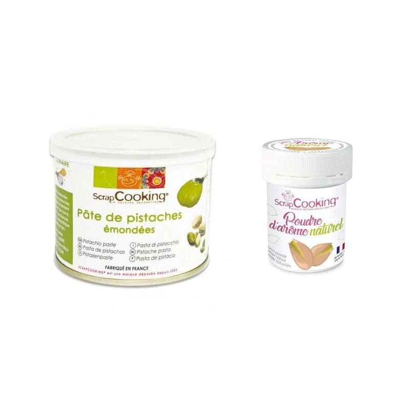 Pâte de pistache 200 g + arôme naturel de pistache en poudre Scrapcook
