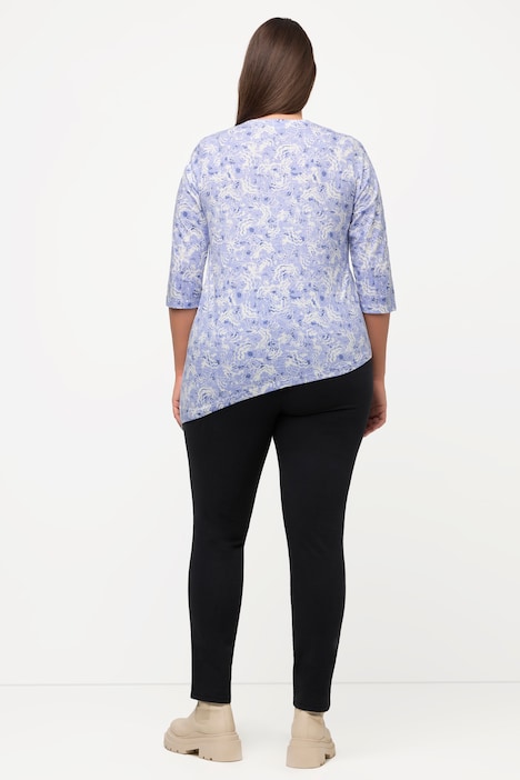 Shirt, Zipfelsaum, Rundhals, 3/4-Arm, Biobaumwolle