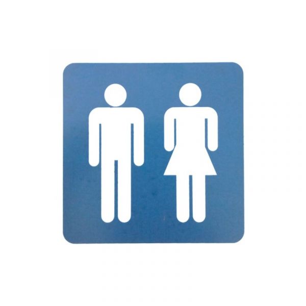 360º Stock Placa Sinalética Autocolante WC Misto (10x10cm)